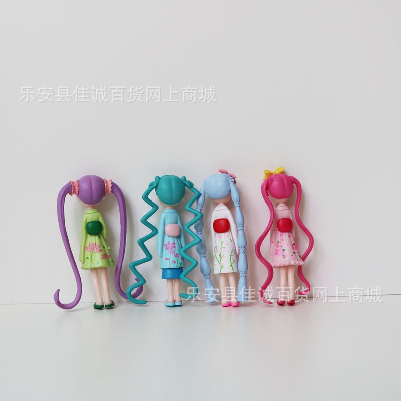 4 긴 머리 기모노 선원 문 케이크 인형 선원 자동차 장식품 DIY 냉장고 스티커