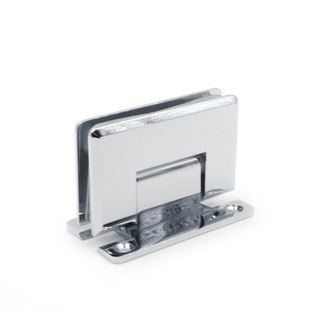 Wholesale Chrome Brass Bathroom Clip Bevel Edge Rounded Corner Large Size 90 ° Single Side Shower Room Glass Door Clip Hinge Hinge