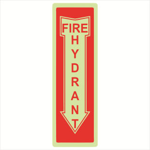 Luminous safety signs Self-luminous fire hydrant signs for fire safety/equipment Cross-border signs