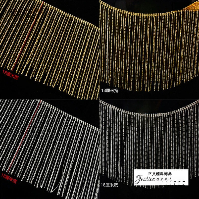 Новый продукт, очень длинный, широкий материал, стеклянные бусины со стразами, цепочка с кисточками, одежда «сделай сам», платье, украшение для обуви, аксессуары
