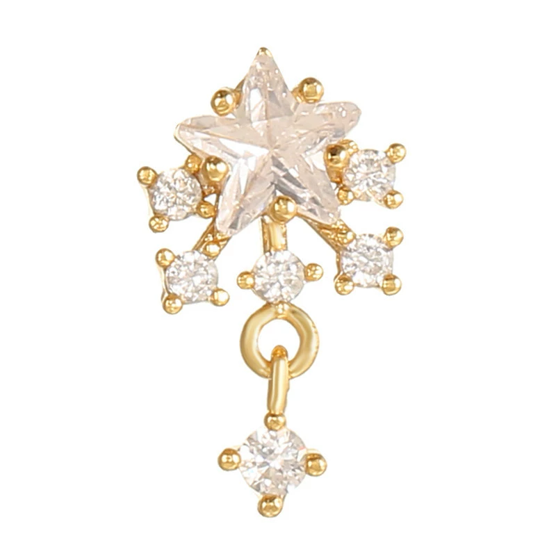 (Cross-border trading), fuchsia piercing, earrings