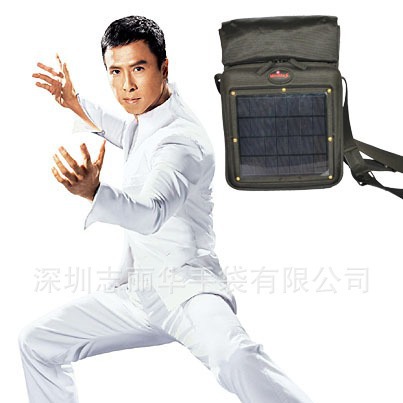 生产加工太阳能充电挎包 移动电源/平板电脑/手机/相机 冲电挎包