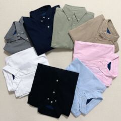 ラブロン高品質スキャンコードr1馬標ラブロン古典オックスフォード布男女同一シャツ