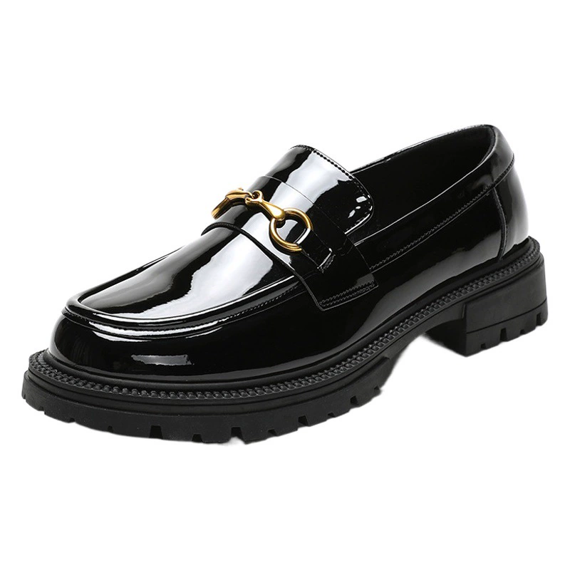 Винтажные маленькие кожаные туфли, женские черные британские туфли без шнуровки на толстой подошве с юбкой, однослойные туфли из мягкой кожи JK, на толстом каблуке с флисовой подкладкой