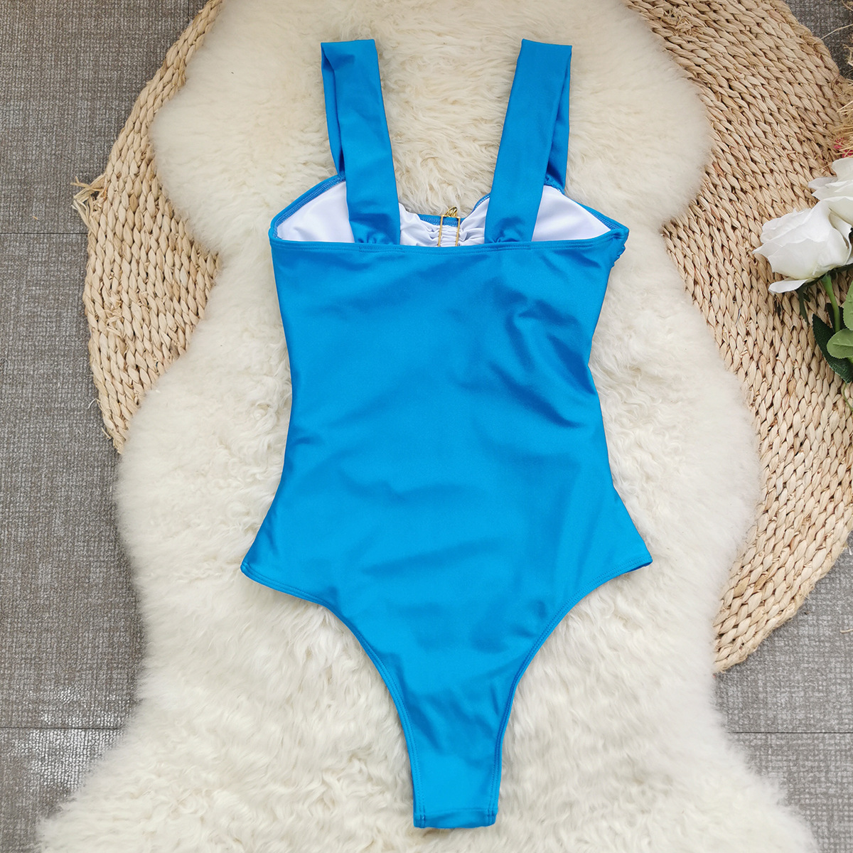 140g Weight Sleeveless Sleeve Length Polyester Fabric Type Regular Top Length Bodysuit Tops Type 1 Piece Quantity Swimming, Sports Occasion Strap Neckline Regular Fit Fit Type Solid Color Pattern Women's Gender Elegant, Streetwear Style Women's Elegant Streetwear Solid Color 1 Piece One Piece Swimwear 6