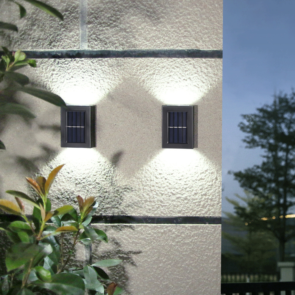 Lámpara solar de pared exterior, iluminación decorativa para jardín o terraza