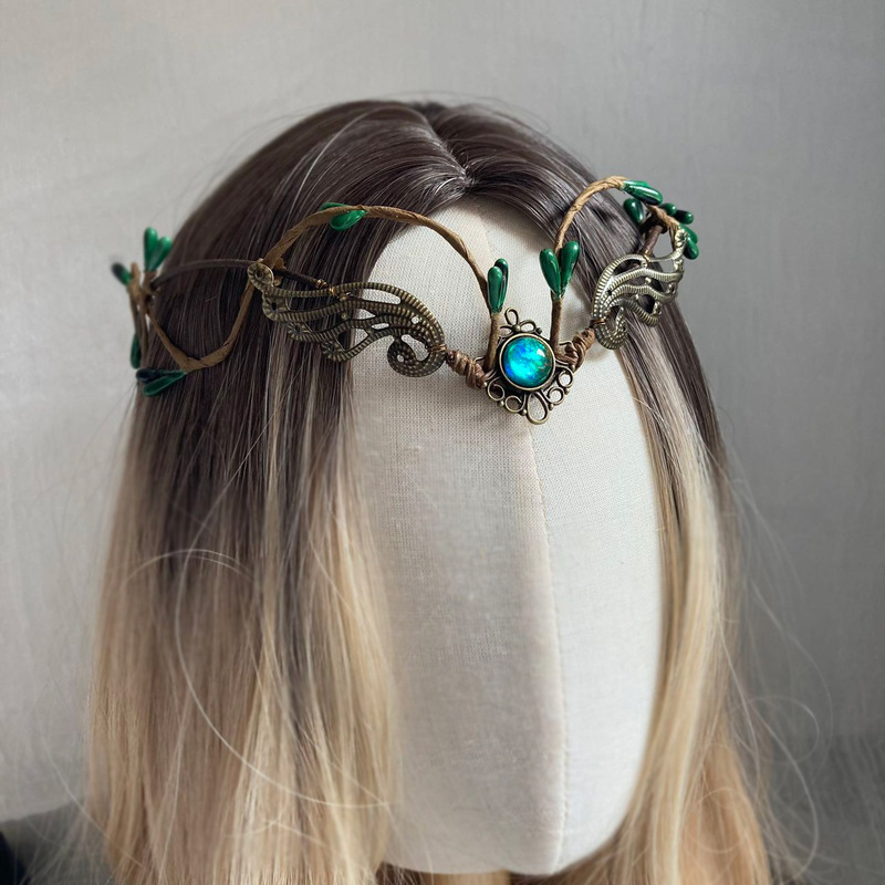 AliExpress クロスボーダー エルフ クラウン ヘアクラウン エキゾチックなスタイルのヘアアクセサリー ゴシック手作り魔女ヘアアクセサリー サン|undefined