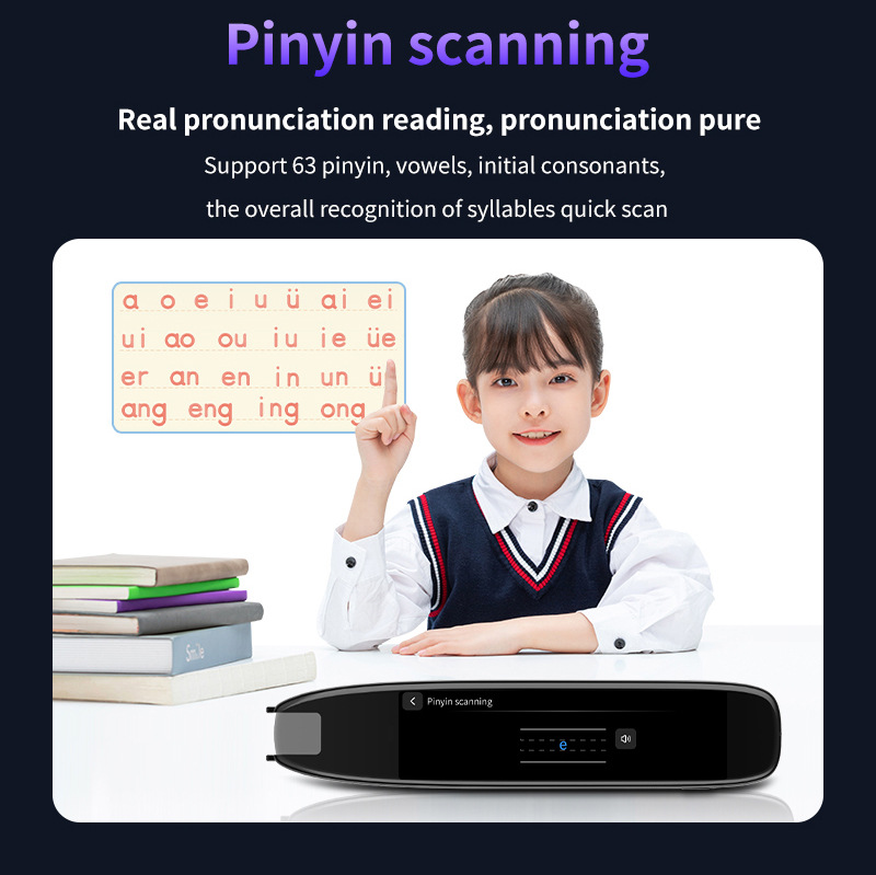 The international version of the scanning translation pen features precise offline translation in multiple languages including Chinese, English, German, French, Japanese, Korean, Cantonese and traditional Chinese undefined
