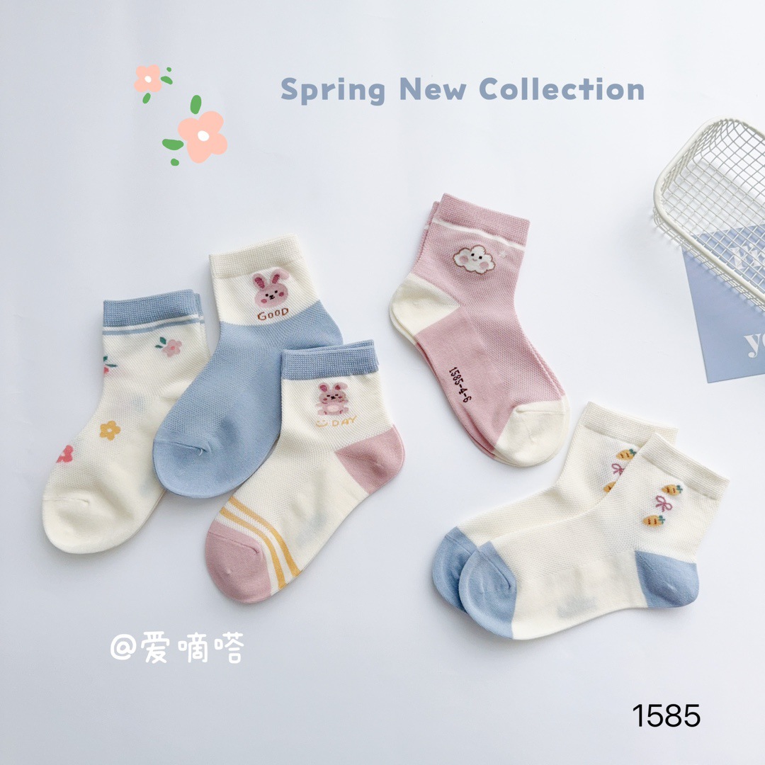 Children's summer thin Japanese breathable cartoon socks