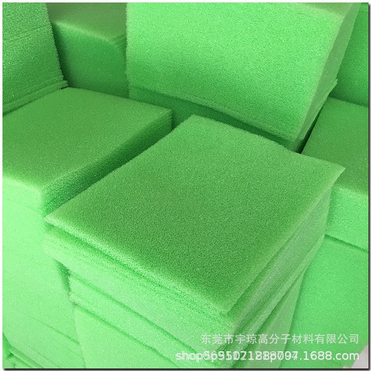 绿色过滤海绵片材 冰箱防霉过滤海绵垫PU材质 过滤器海绵批发