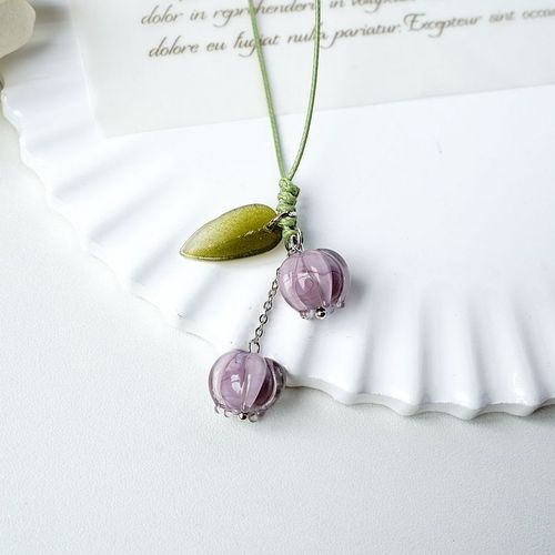 Japanese and Korean handmade creative tulip flower keychain, personalized trendy short mobile phone bracelet pendant jewelry wholesale