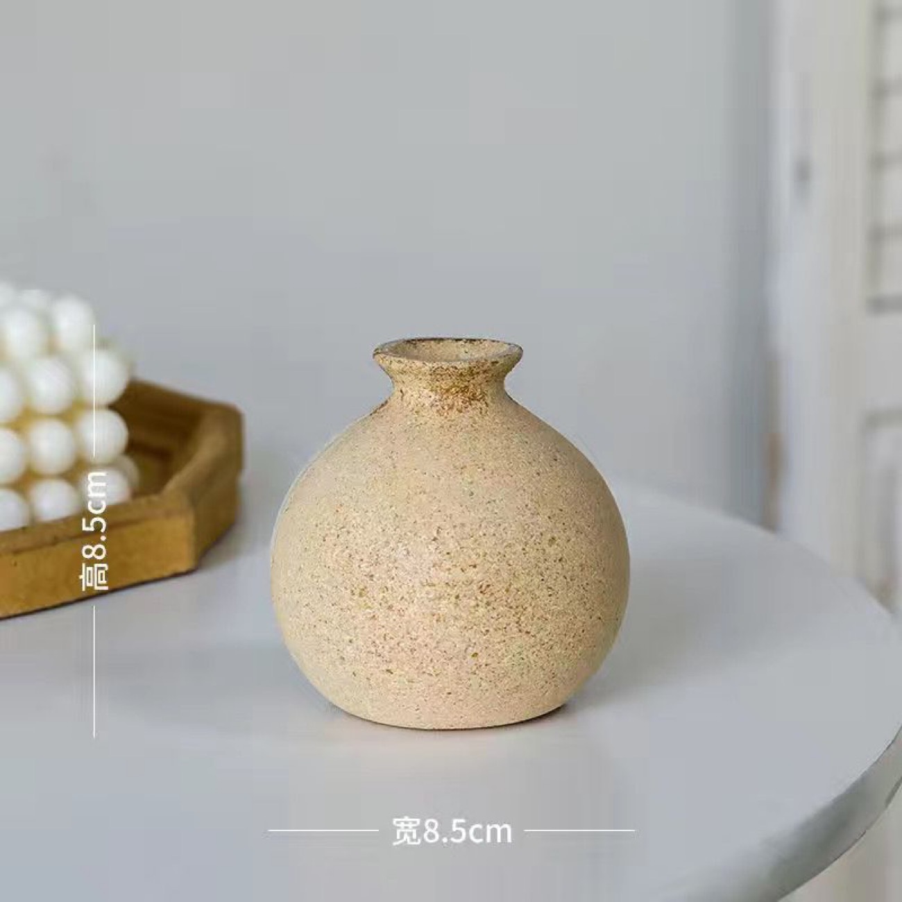 Florero de Madera Artesanal Estilo Retro