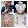 Children's jewelry, bracelet, necklace, ring, earrings, set, pack, suitable for import