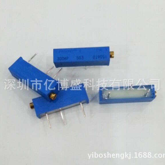 原装BOURNS 3006P电位器3006P-1-201LF多圈可调电阻蓝色侧调200欧
