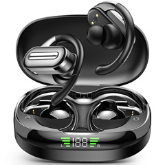 クロスボーダー SP36 ワイヤレス スポーツ Bluetooth ヘッドセット 耳掛け式回転フック 超長バッテリー寿命 ENC ノイズリダクション通話