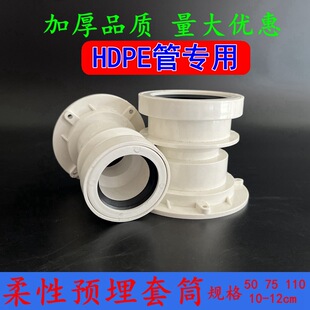 PVC柔性预埋套筒简易HDPE预埋件同层排水可调止水节12cm 铁管套管-阿里巴巴