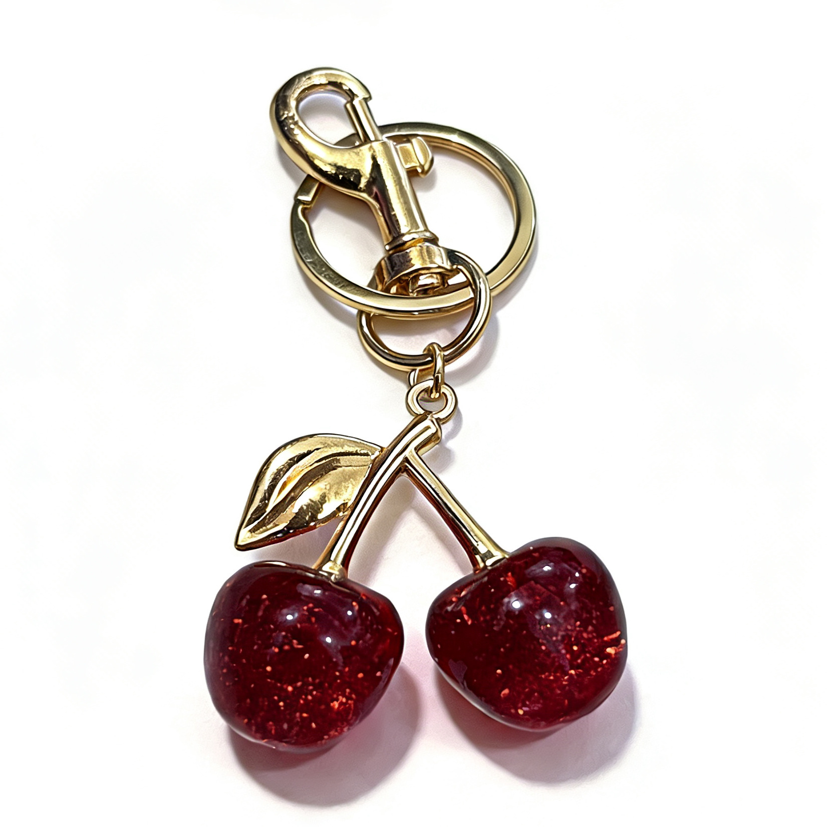 Llavero decorativo de cereza para bolso y coche