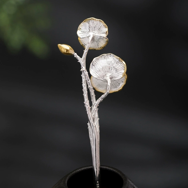 "Twenty-Four Solars·Xiaoman" Su Shiba S925 Silver Country Trend New Chinese Style Puffy Hairpin