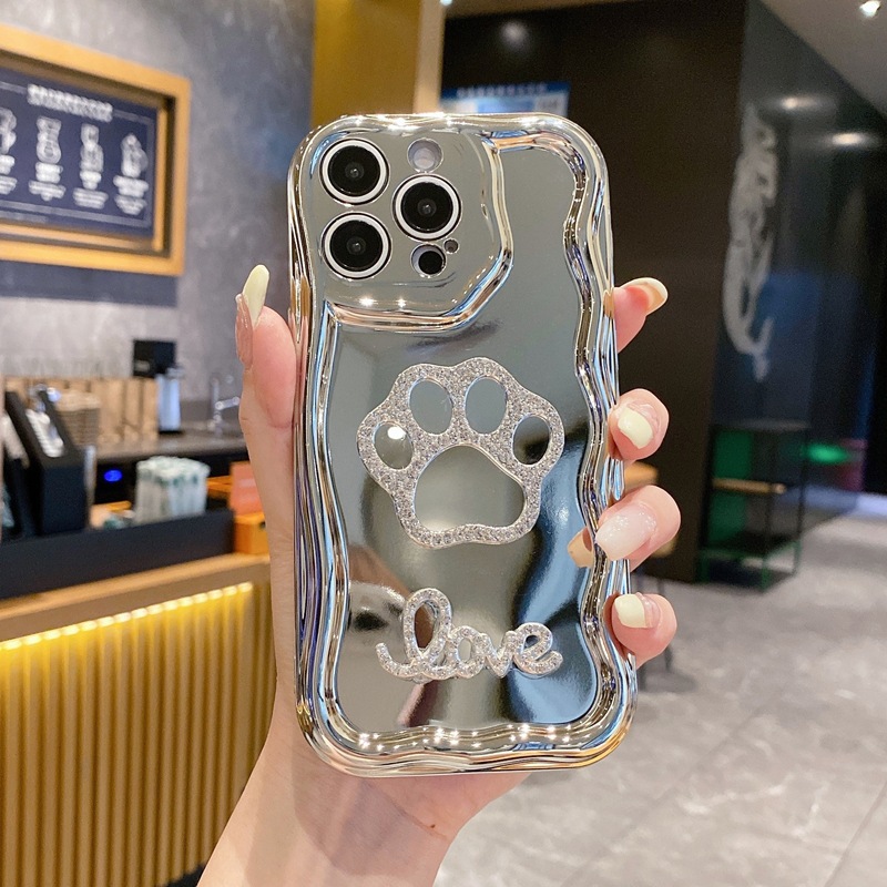 Luxury Silver Plated Pearl Mirror Phone Case For Iphone Series_voghion.com
