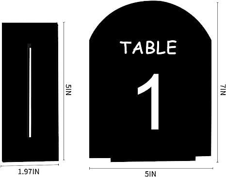 外贸热销亚克力拱形桌号牌 创意迷你小黑板 带支架立式数字标牌
