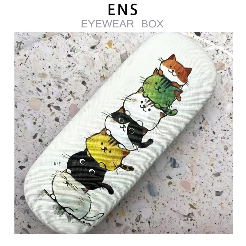 Cross-Border Cat Glasses Case, Anti-Fall, Anti-Pressure, Portable, High-Looking, High-End, Myopia Glasses Case, Sunglasses Case, Cute for Students Cross-Border Cat Glasses Case, Anti-Fall, Anti-Pressure, Portable, High-Looking, High-End, Myopia Glasses Case, Sunglasses Case, Cute for Students