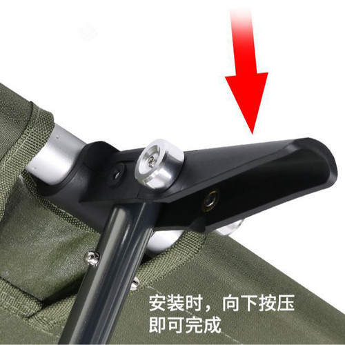 Outdoor folding bed camping camp bed portable height adjustable ultra-light aluminum alloy lunch break bed accompanying bed
