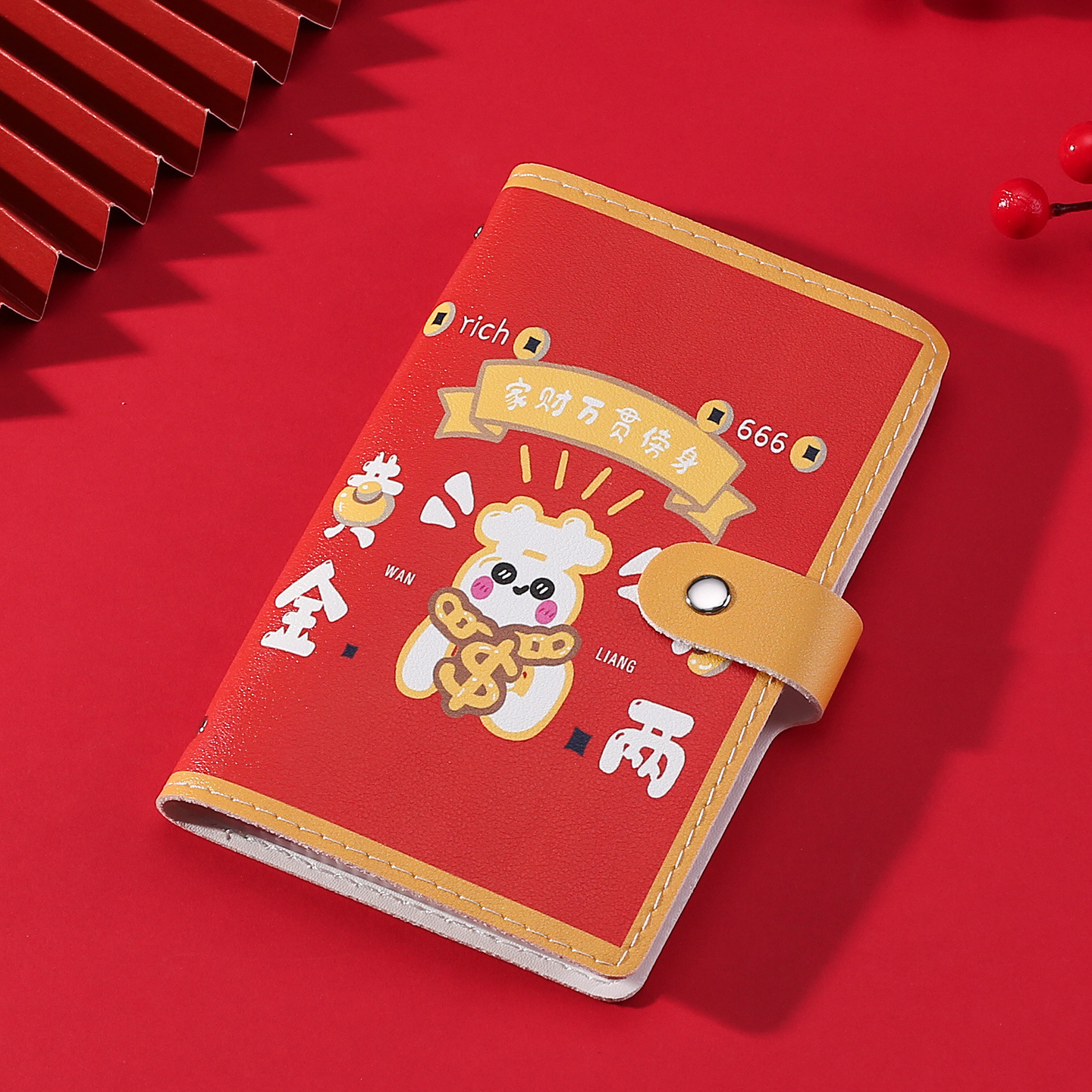 Guochao Cuaderno de depósito a plazo recibo de depósito almacenar esta factura multifuncional de gran capacidad carpeta de recibo de depósito Banco 2025 nuevo billete único