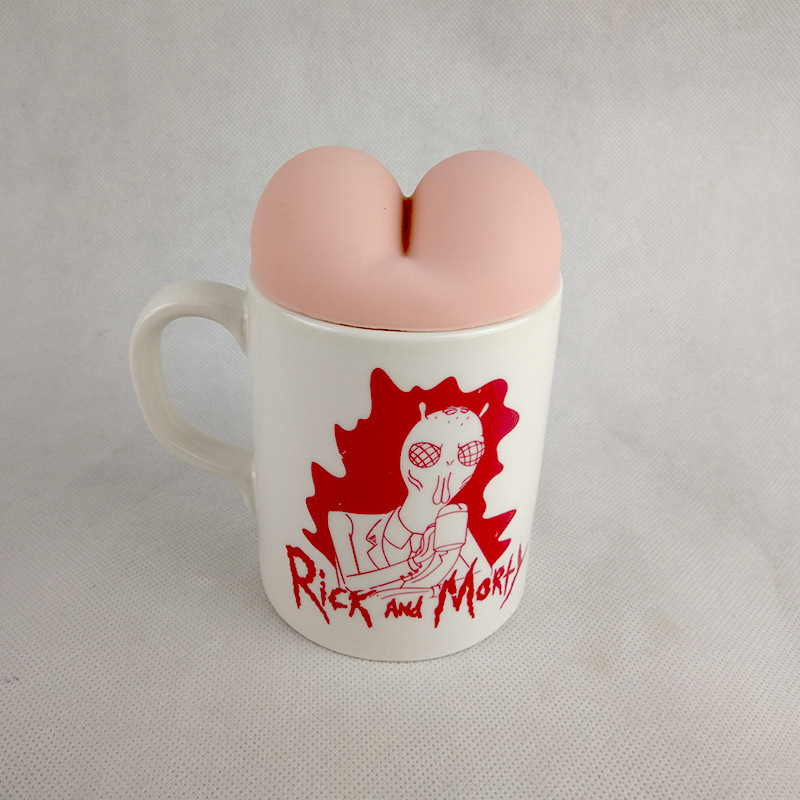 Rick and morty mug taza Rick y Morty taza de expresión de celebridades de Internet taza de agua con tapa de trasero creativa