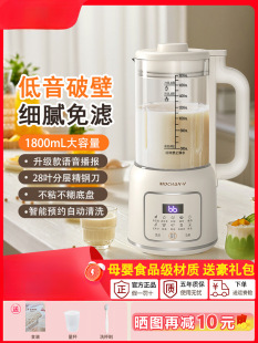 Ha Light Sound Blender for Home Use, Small Soy Milk Maker, Food Processor, Residue-Free, New Model, Fully Automatic, Moc Uk Nv