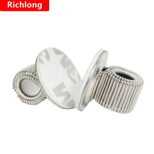 Wholesale Silver Spring pen holder tape notebook clip single hole Pen pencil holder metal free paste
