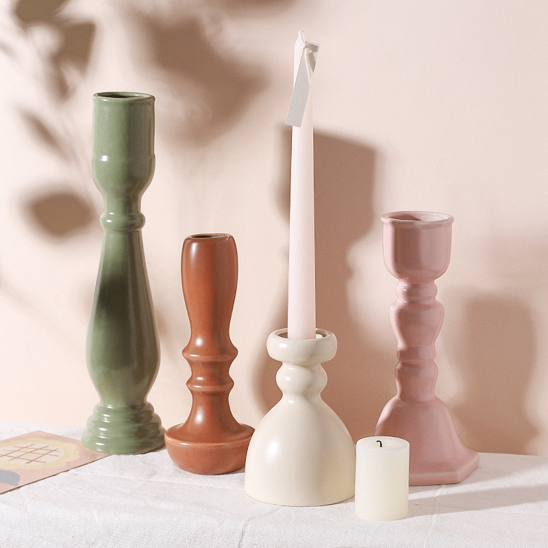 Simple Style Irregular Ceramics Candlestick display picture 2