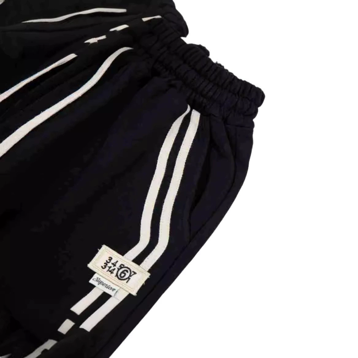 Спортивные штаны oversize для отдыха с вышивкой, эластичный пояс, чёрные, размеры S–XL