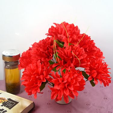 Flores de simulación de pantalla al por mayor simulación de crisantemo 13 flores artificiales de simulación de gran crisantemo seda flores falsas flores decorativas