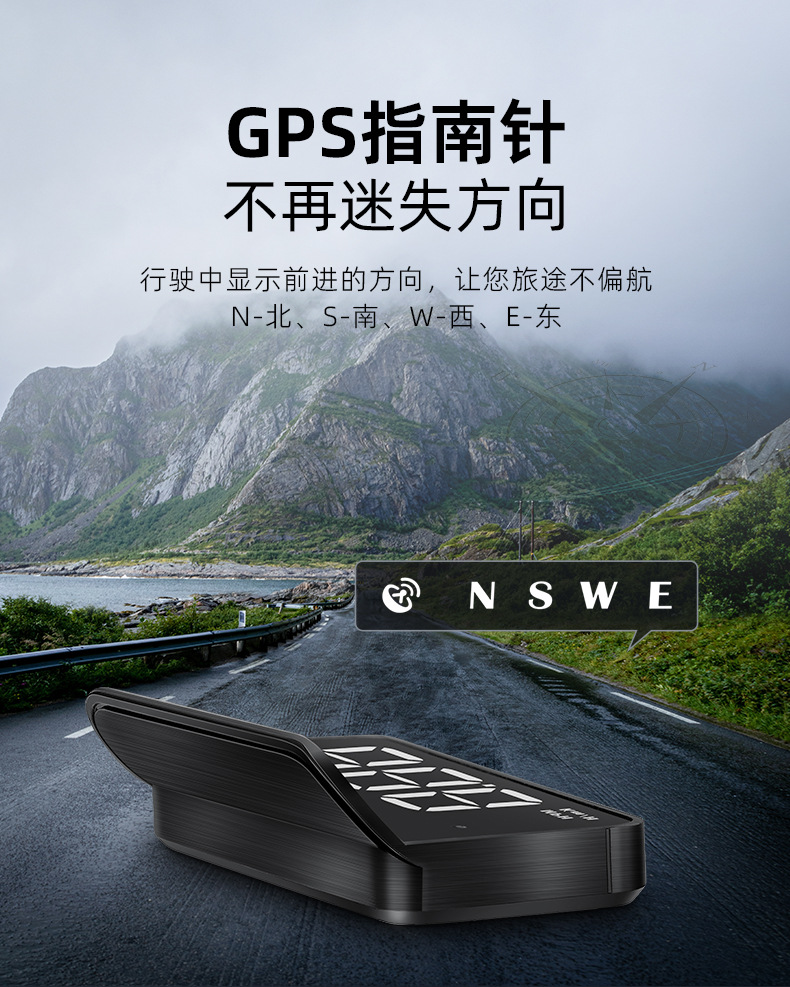 Cross-Border Hud Head-Up Display M1 Car Gps Speed Display High-Definition Multifunctional Instrument Projection Universal Dual-Mode for Cars