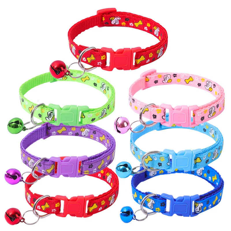 Пей Пей Бей 1.0 Кости Собака Голова Цветочная Кошка Собачья Шея Кошка Колокольчик Ошейник Поставки для животных оптом