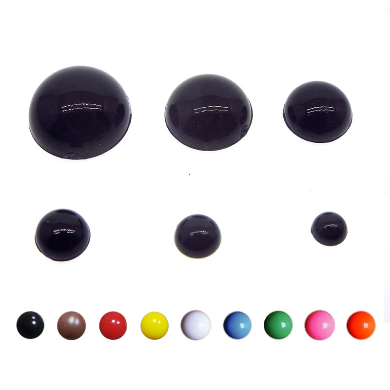 Wholesale handmade DIY accessories doll phone shell paste accessories black semicircle no feet flat bottom eyes black bean eyes Wholesale handmade DIY accessories doll phone shell paste accessories black semicircle no feet flat bottom eyes black bean eyes