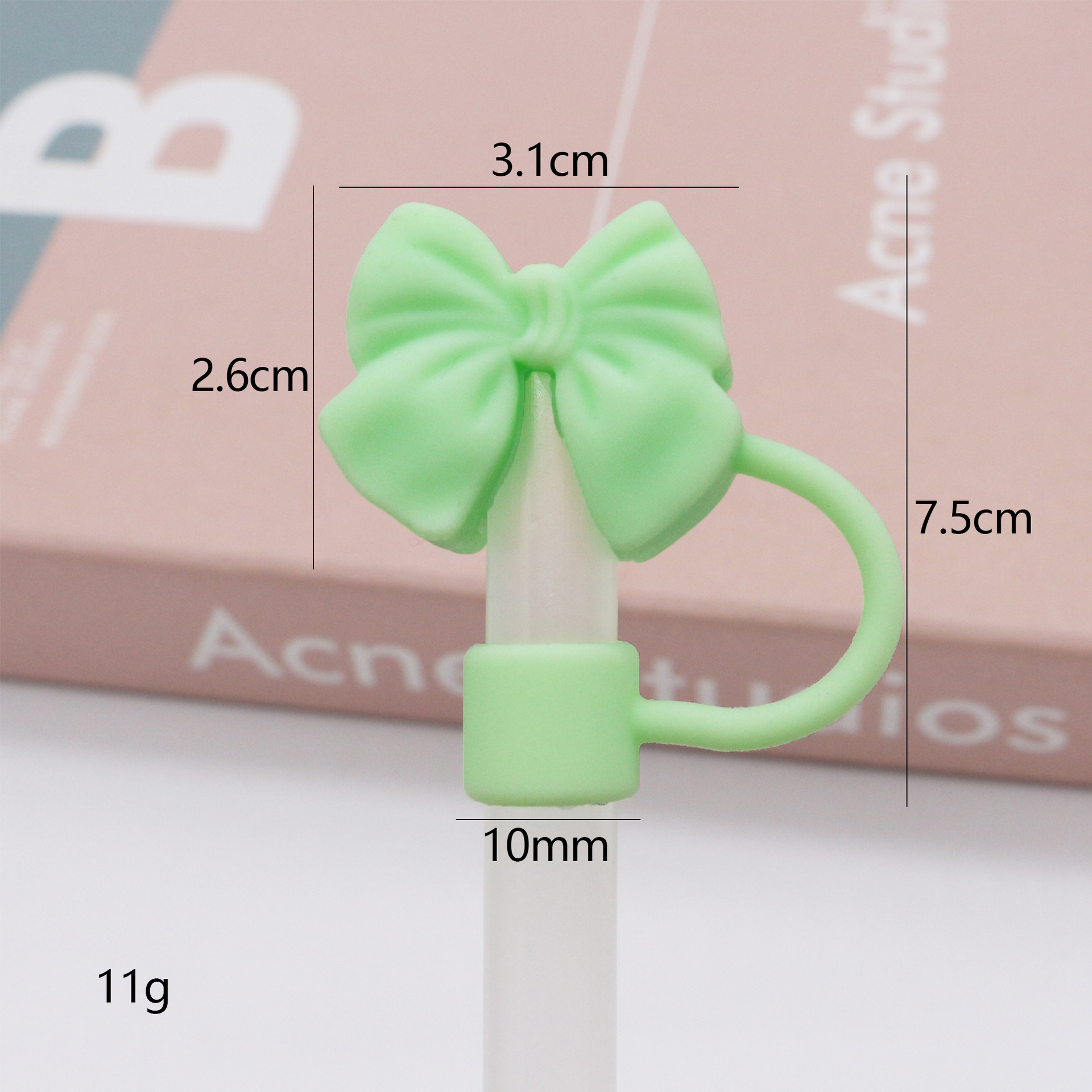 Pequeño lazo verde claro de segunda generación de silicona de 10 mm