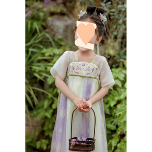 Girls' Hanfu 2025 Summer New Short-Sleeve Ancient Style Fairy-Inspired Improved Ruqipu Children's Thin Skirt