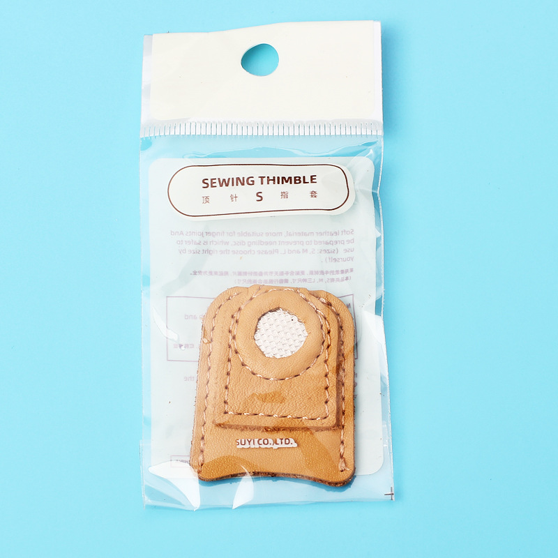 Dedal de cuero de vaca manga dedo moneda dedal costura dedal dedo manga dedo guardia uso diario