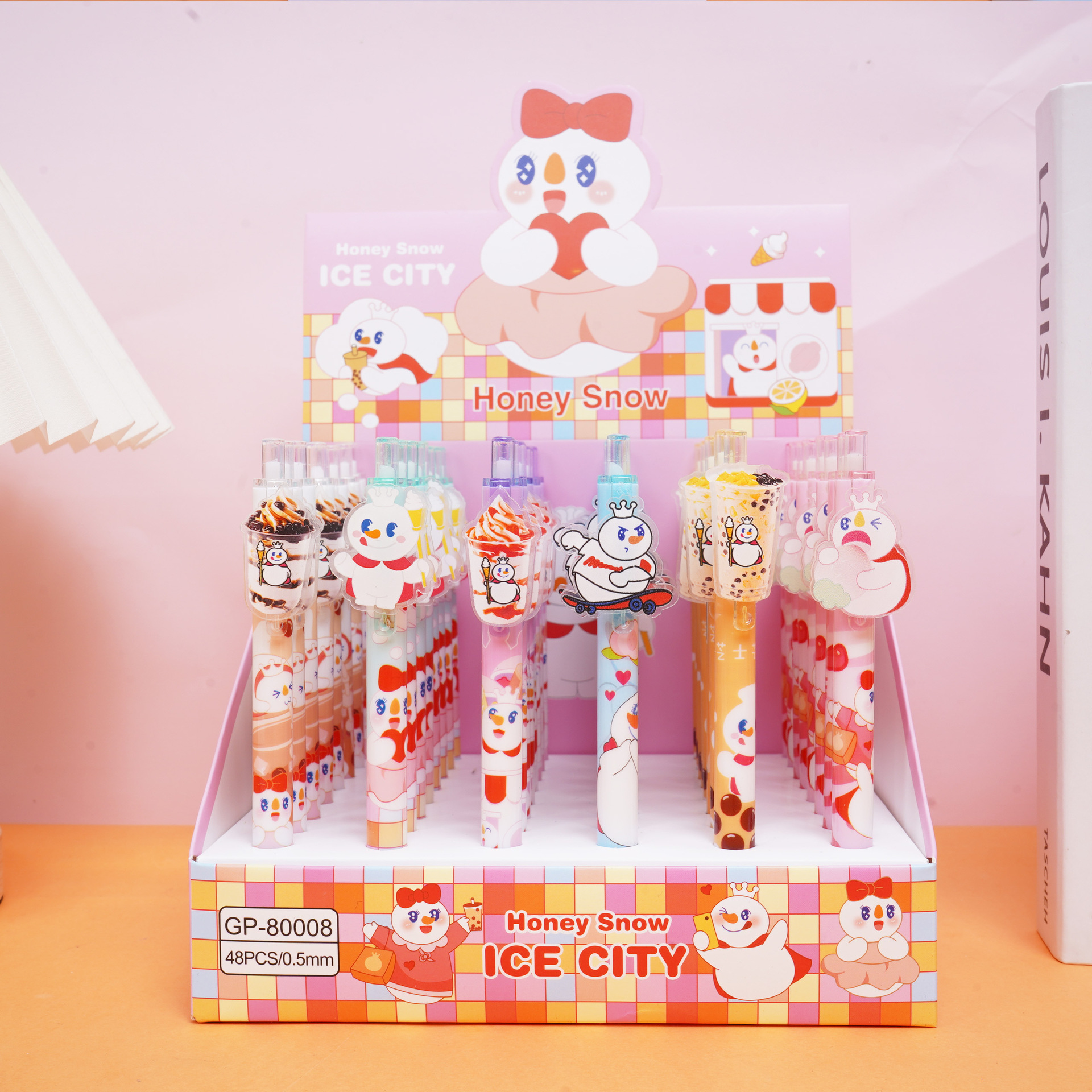 GP - 80008 miel Nieve Ice City parche pulsar lápiz móvil Kapibara Kulomi alto valor de la cara estudiante lápiz neutro 0.5