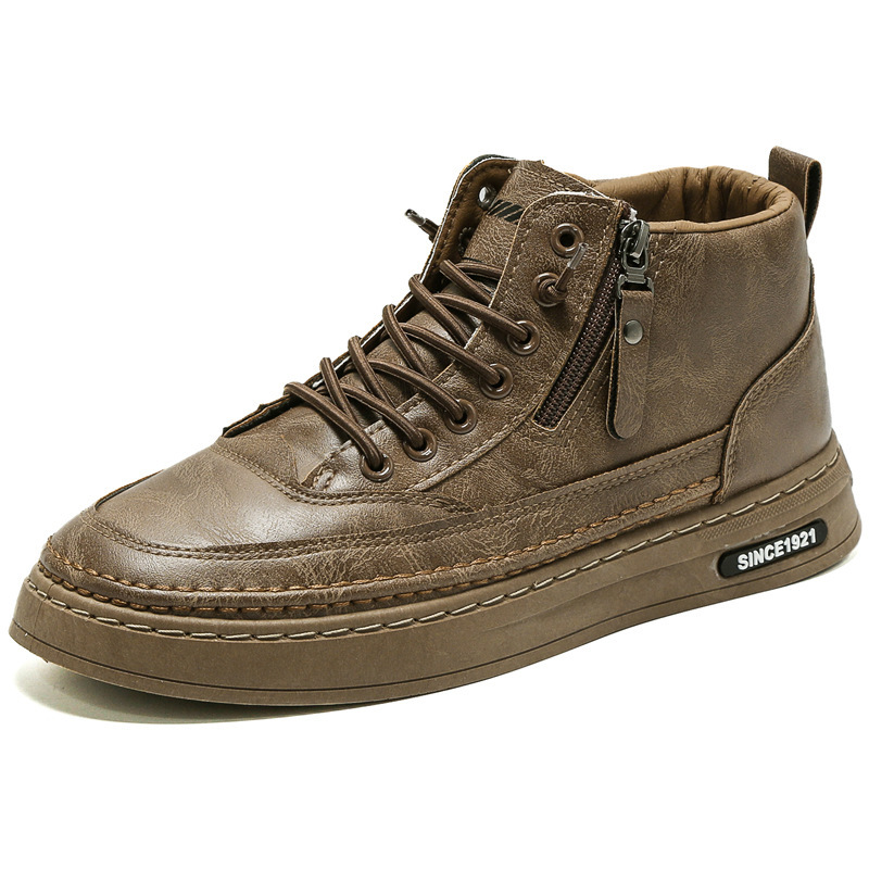 Herren Sommer und Herbst Neue Martin High Top Board Trend Vielseitige schwarze Arbeitskleidung Stiefel Sport Freizeitschuhe Männer_voghion.com