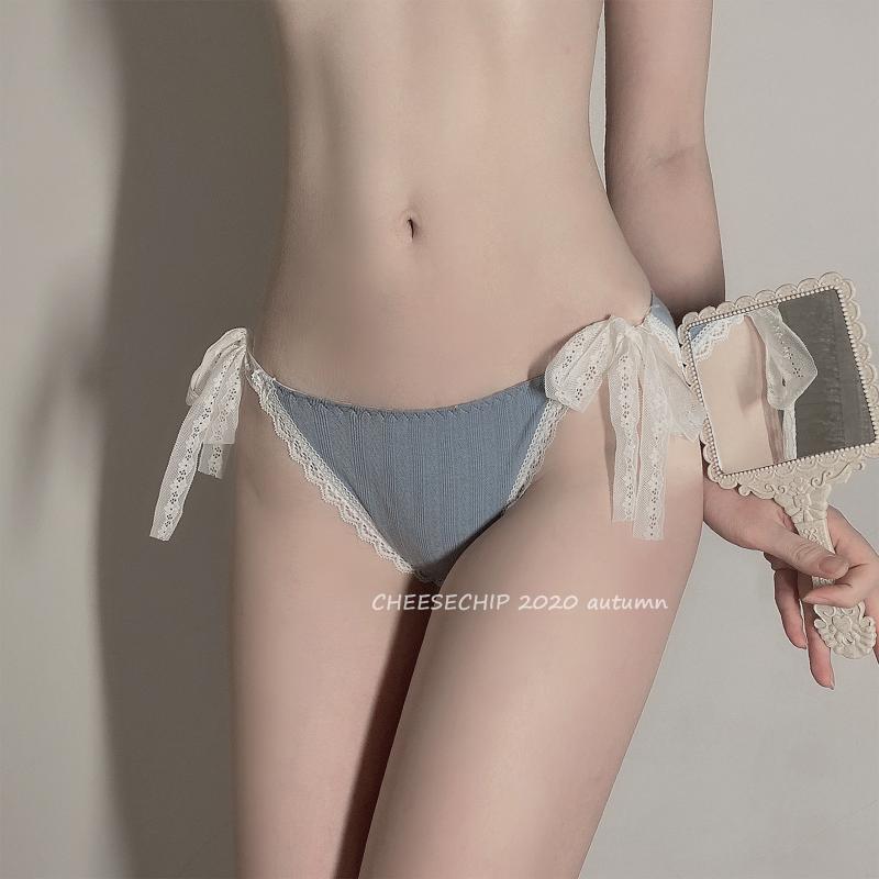 Japanese Style Sexy Sweet Underwear Women's Strap Threaded Breathable Lace Cotton Crotch Triangle Girls' Hip-lifting Underwear