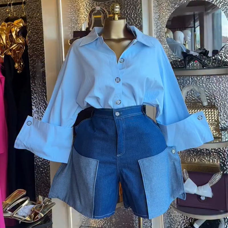 European and American Cross-Border Women's Fashion 2026 Summer New Stylish Lapel Design Niche Versatile Solid Color Shirt Top