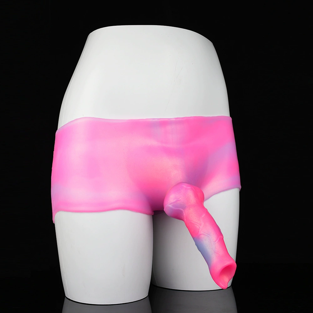 Wearable silicone dildo (FAAK), stretchable penis sleeve, soft realistic texture