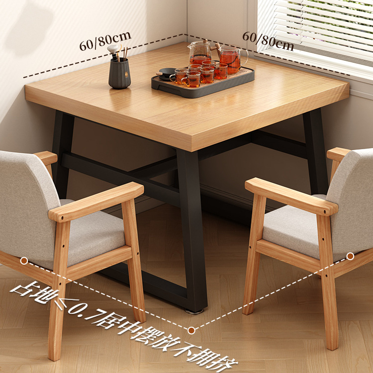 Mesa de té personalizada balcón pequeña mesa de té pequeña mesa de té doméstica mesa cuadrada de madera maciza nueva combinación de mesa de té exquisita de estilo chino
