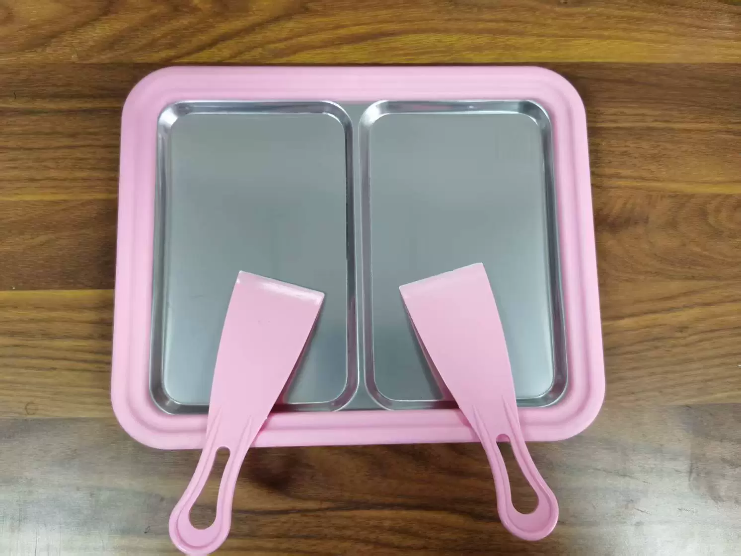 Mini Fried Ice Cream Pan, Small Square Metal Tray for DIY Frozen Fruit & Ice Cream, 19.3×15.4×8.9 cm