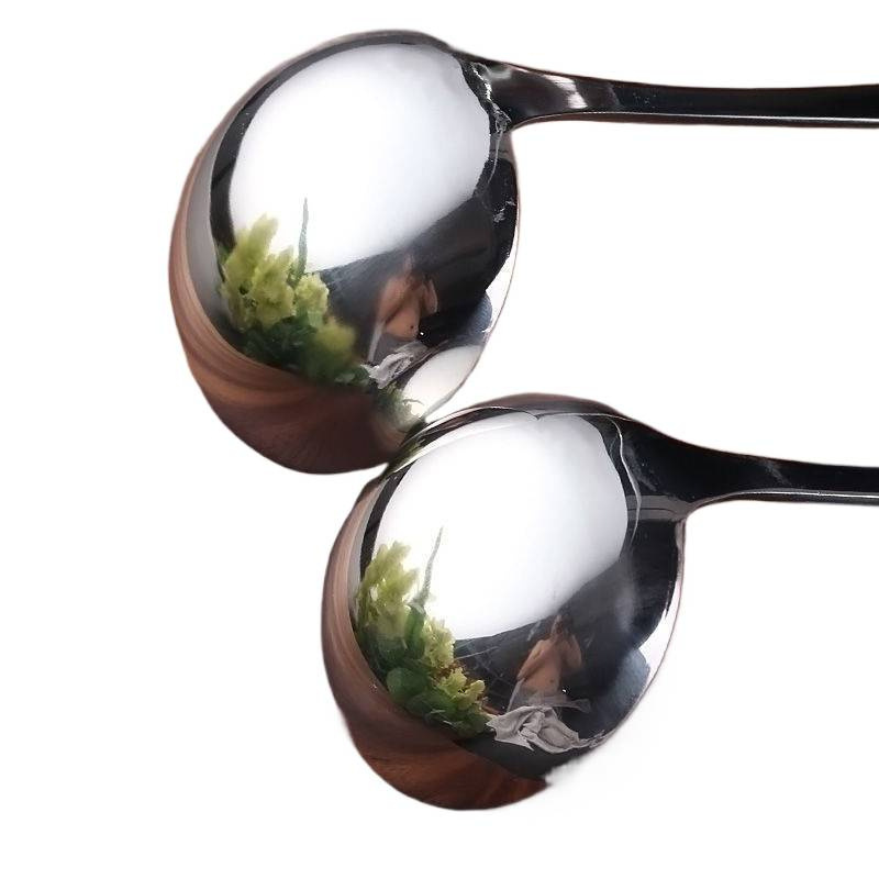 Sopa de acero inoxidable casera sopa de fuego largo mango grande sopa pequeña cucharada para beber sopa comercial sopa de fuego