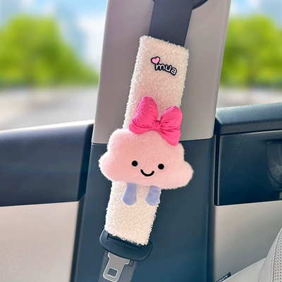 Ex2 Car Tissue Holder, Car: Car tissue box/set - rose-bow-smile-clouds-sheep-velvet-shoulder-cover