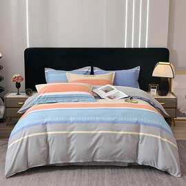 炫耀 水星家纺纯棉四件套 全棉生态磨毛四件套秋冬加厚磨毛三件套