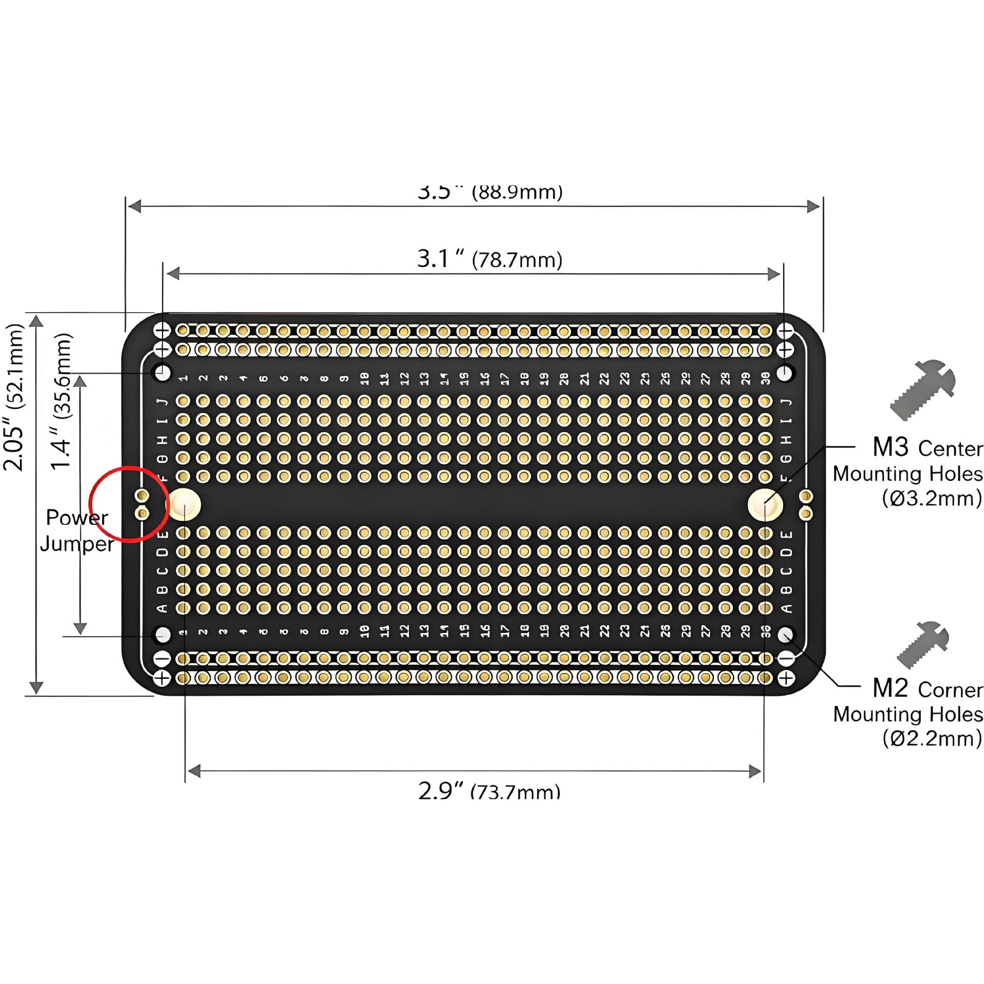 PCB原型板电路板可焊接面包板适用于电子项目兼容DIY Arduino焊接
